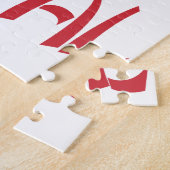 Ik hou van (Nepalese Hart Vlag) Nepal Legpuzzel (Zijkant)