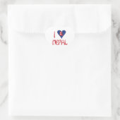 Ik hou van (Nepalese Hartvlag) Nepal Hart Sticker (Tas)