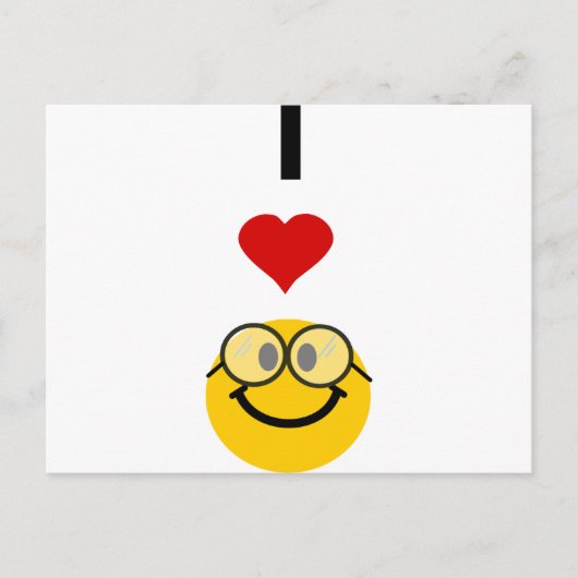 Ik hou van nerds briefkaart (Voorkant)