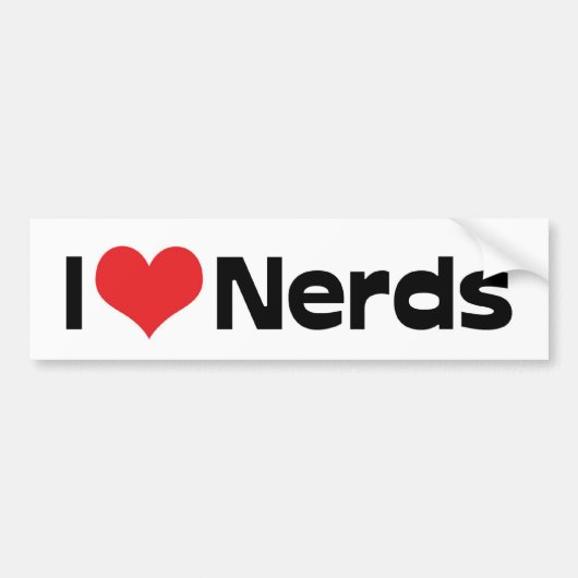 Ik Hou Van Nerds Bumpersticker (Voorkant)