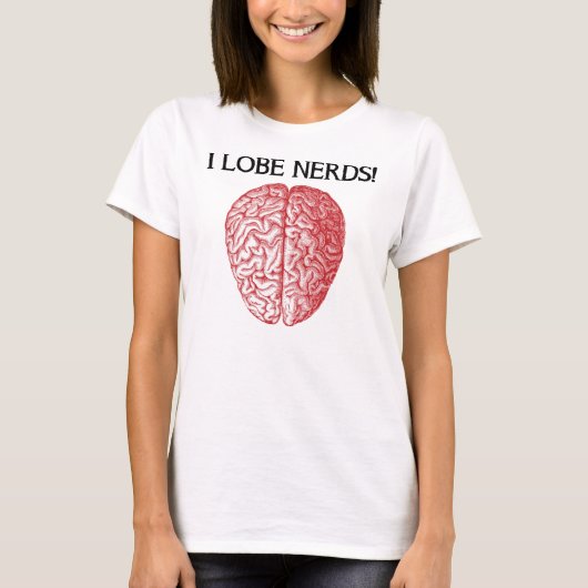 Ik Hou Van Nerds Grappige T-Shirt Liefhebben (Voorkant)