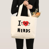 Ik hou van nerds grote tote bag (Voorkant (product))