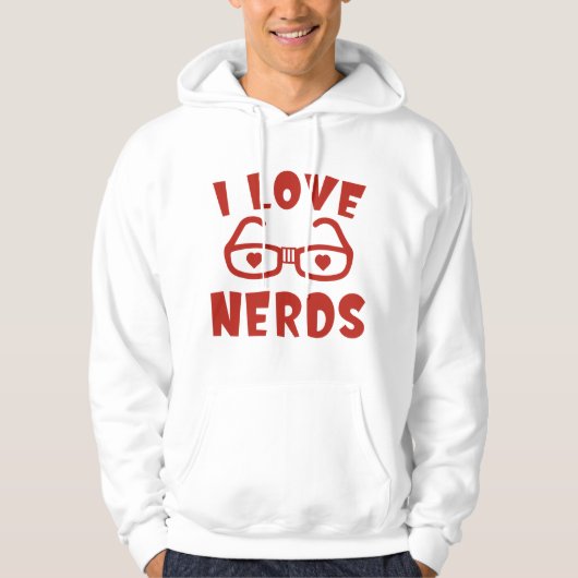 Ik hou van nerds hoodie (Voorkant)