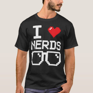 Ik Hou Van Nerds Ik Hart Nerds Voor Wetenschapsboe T-shirt