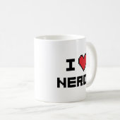Ik hou van nerds koffiemok (Voorkant rechts)
