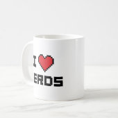 Ik hou van nerds koffiemok (Voorkant links)