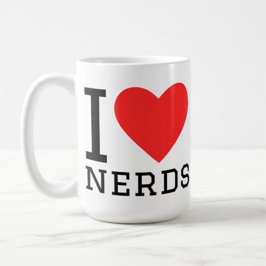 Ik hou van nerds koffiemok (Links)