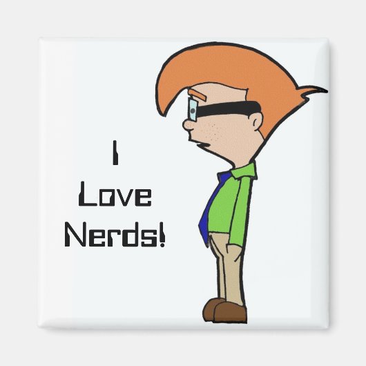 Ik hou van nerds! magneet (Voorkant)