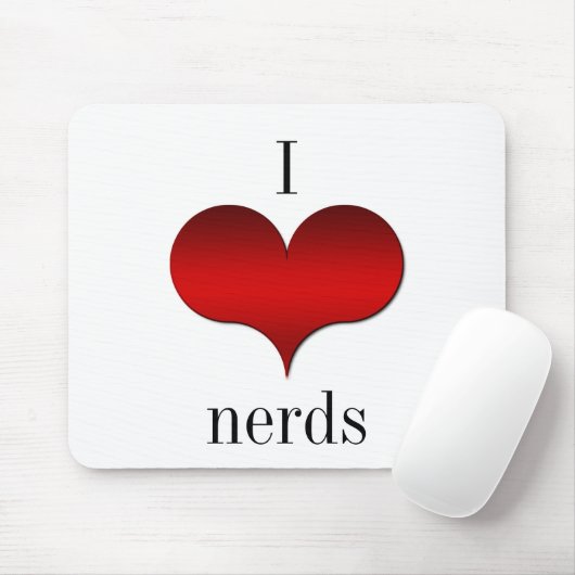 Ik hou van Nerds Mousepad Muismat (Met muis)