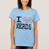 Ik hou van nerds - ringer t-shirt (Voorkant)