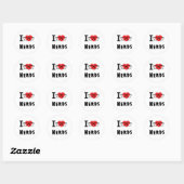 Ik hou van nerds ronde sticker (Vel)