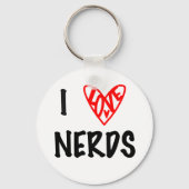 Ik hou van Nerds Sleutelhanger (Voorkant)