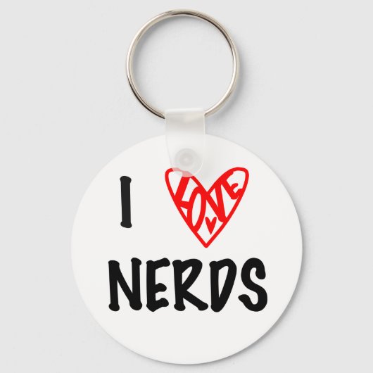 Ik hou van Nerds Sleutelhanger (Voorkant)
