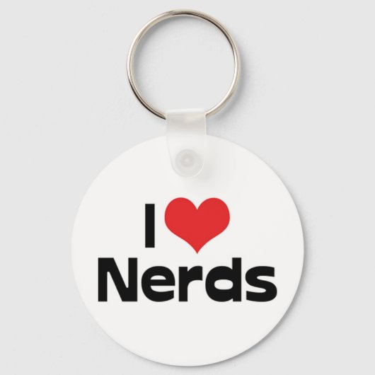 Ik hou van nerds-sleutelhanger sleutelhanger (Voorkant)