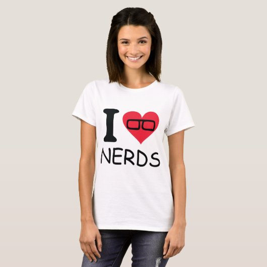 ik hou van nerds t-shirt (Voorkant volledig)