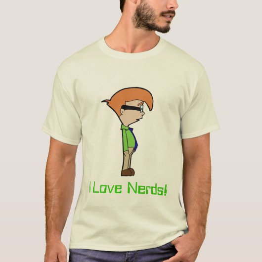 Ik hou van Nerds! T-shirt (Voorkant)