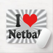 Ik hou van Netball Muismat (Met muis)