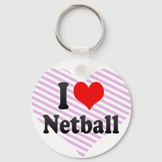 Ik hou van Netball Sleutelhanger (Voorkant)