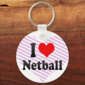 Ik hou van Netball Sleutelhanger (Voorkant)