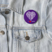 Ik hou van Netball Woord Kunstontwerp Ronde Button 5,7 Cm (In situ)