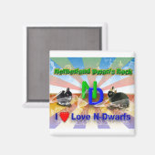 Ik hou van Netherland Dwarf Bunnies Magneet (Voorkant / Achterkant)