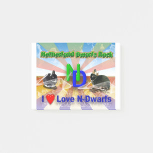 Ik hou van Netherland Dwarf Bunnies Post-it® Notes