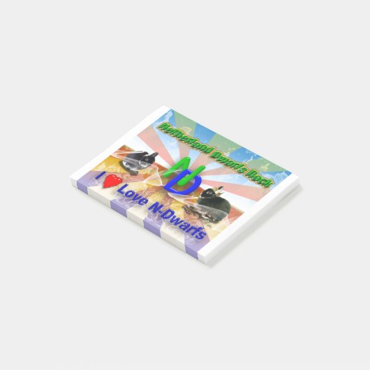 Ik hou van Netherland Dwarf Bunnies Post-it® Notes (Schuin)