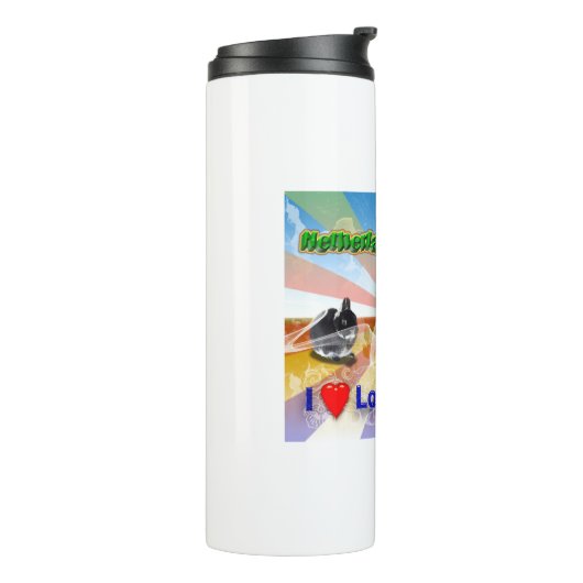 Ik hou van Netherland Dwarf Bunnies Thermosbeker (Gedraaid links)