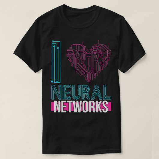 Ik hou van neuronetwerken Deep Learning T-shirt (Design voorkant)
