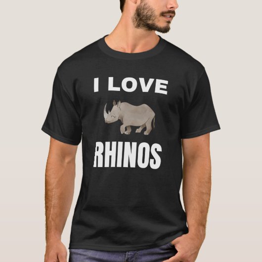 Ik hou van Neushoorns T-shirt (Voorkant)