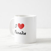 Ik hou van Nevada Hart Typography Koffiemok (Voorkant links)