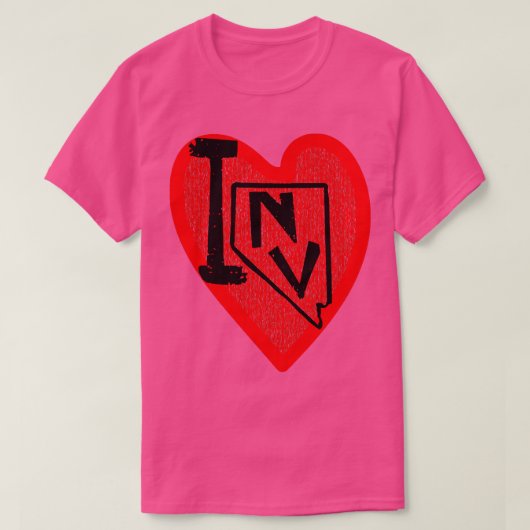 Ik hou van Nevada in hart Nevada T-shirt (Design voorkant)