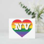 Ik hou van Nevada Rainbow Heart Briefkaart (Staand voorkant)