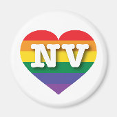Ik hou van Nevada Rainbow Heart Magneet (Voorkant)