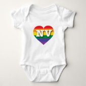 Ik hou van Nevada Rainbow Heart Romper (Voorkant)