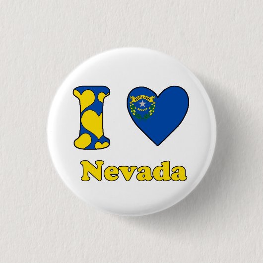Ik hou van Nevada Ronde Button 3,2 Cm (Voorkant)
