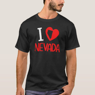 Ik hou van Nevada Usa Staat Amerika Reizen Nevadan T-shirt