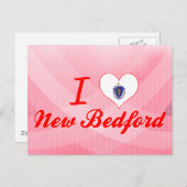 Ik hou van New Bedford, Massachusetts Briefkaart (Voorkant / Achterkant)