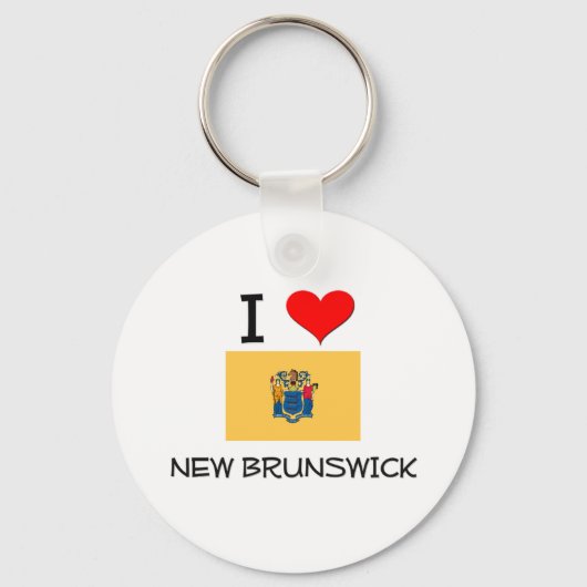 Ik hou van New Brunswick New Jersey Sleutelhanger (Voorkant)