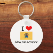 Ik hou van New Brunswick New Jersey Sleutelhanger (Voorkant)
