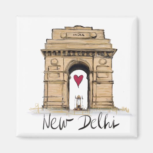 Ik hou van New Delhi Magneet (Voorkant)