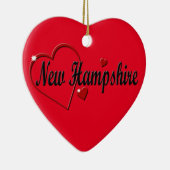 Ik hou van New Hampshire hartkerst Keramisch Ornament (Rechts)