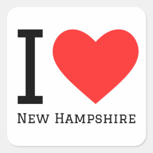 Ik hou van New Hampshire Vierkante Sticker