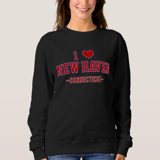 Ik hou van New Haven Connecticut Trui (Voorkant)