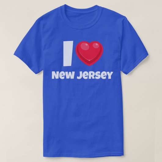 Ik hou van New Jersey 1 T-shirt (Design voorkant)