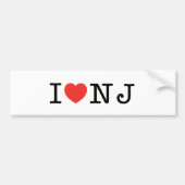 Ik hou van New Jersey Bumpersticker (Voorkant)