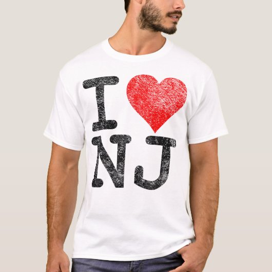 Ik hou van New Jersey in hart en nieren T-shirt (Voorkant)