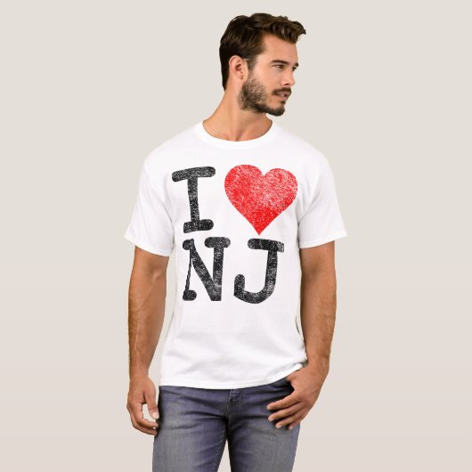 Ik hou van New Jersey in hart en nieren T-shirt (Voorkant volledig)