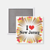 Ik hou van New Jersey Magneet (Voorkant / Achterkant)