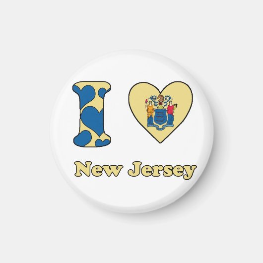 Ik hou van New Jersey Magneet (Voorkant)